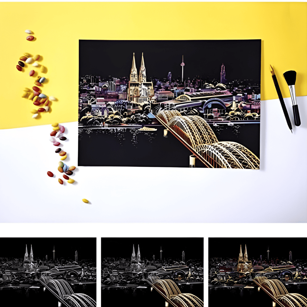 City Night Scratch Art Kit – Reveal Stunning Skylines in Minutes