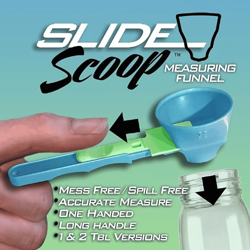 ✨ The Original No-Spill Scoop & Funnel Duo – 2-in-1 Measuring Set for Protein, Formula & Coffee