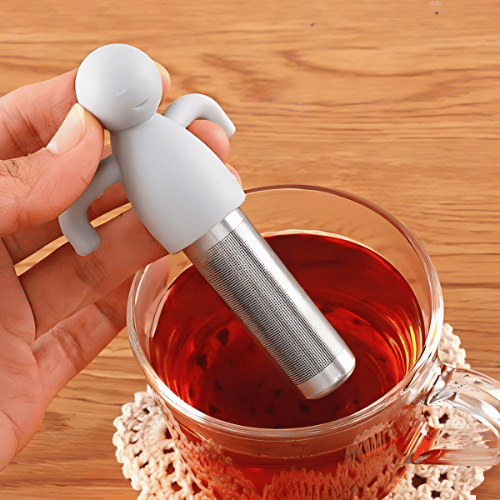 Adorable Smiling Tea Infusers – Stainless Steel Strainers with Silicone Handles