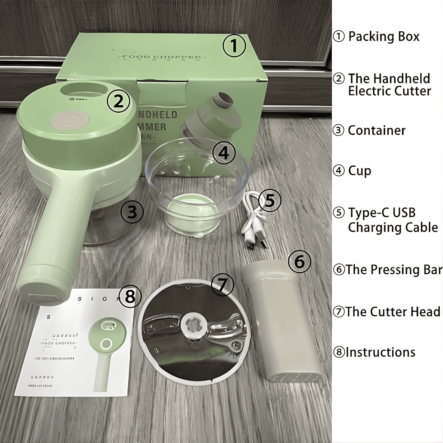 4-in-1 Electric Vegetable Chopper & Food Processor