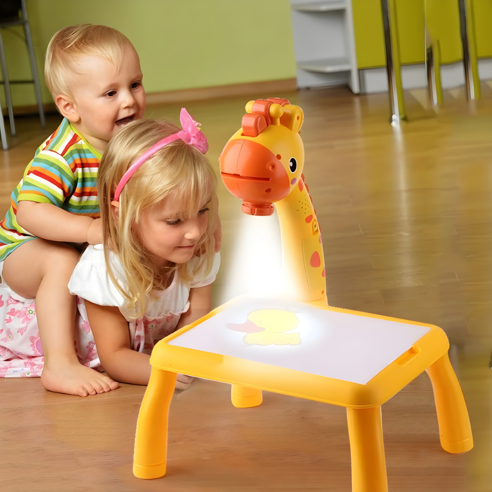 Drawing Projector Mini Table for Kids - Giraffe Design