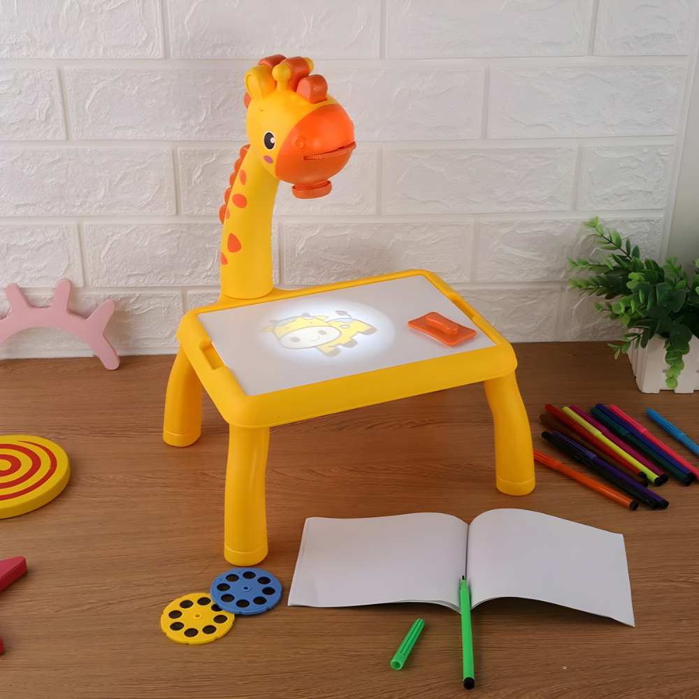 Drawing Projector Mini Table for Kids - Giraffe Design