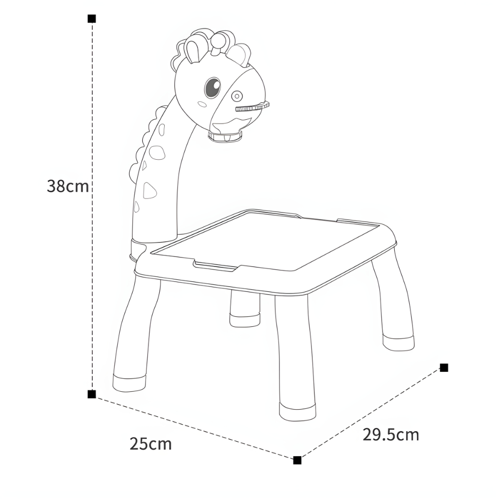 Drawing Projector Mini Table for Kids - Giraffe Design