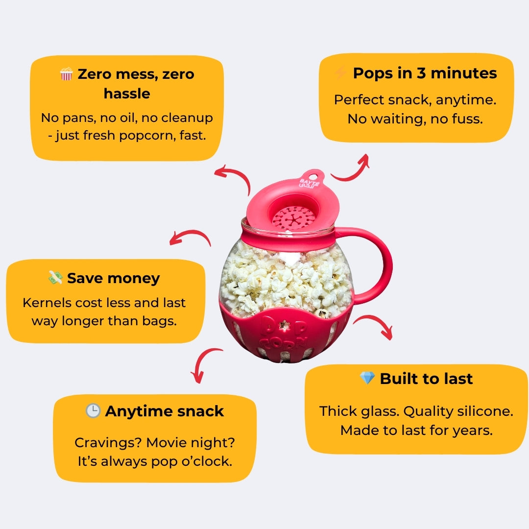 Microwave Popcorn Popper 🍿 + FREE Bucket