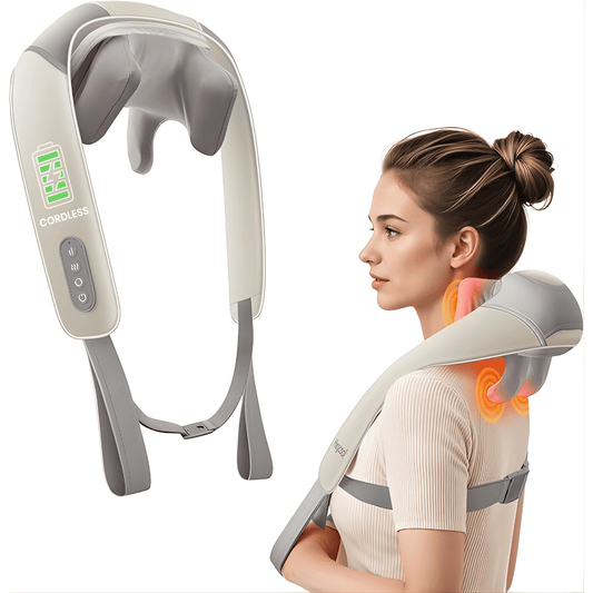 Cordless 4D Neck & Shoulder Massager with Heat - Instant Relief
