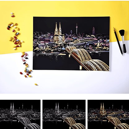 City Night Scratch Art Kit – Reveal Stunning Skylines in Minutes