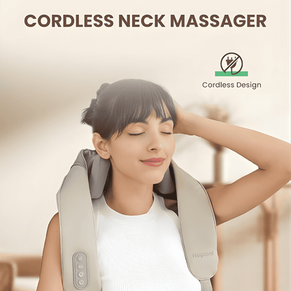 Cordless 4D Neck & Shoulder Massager with Heat - Instant Relief