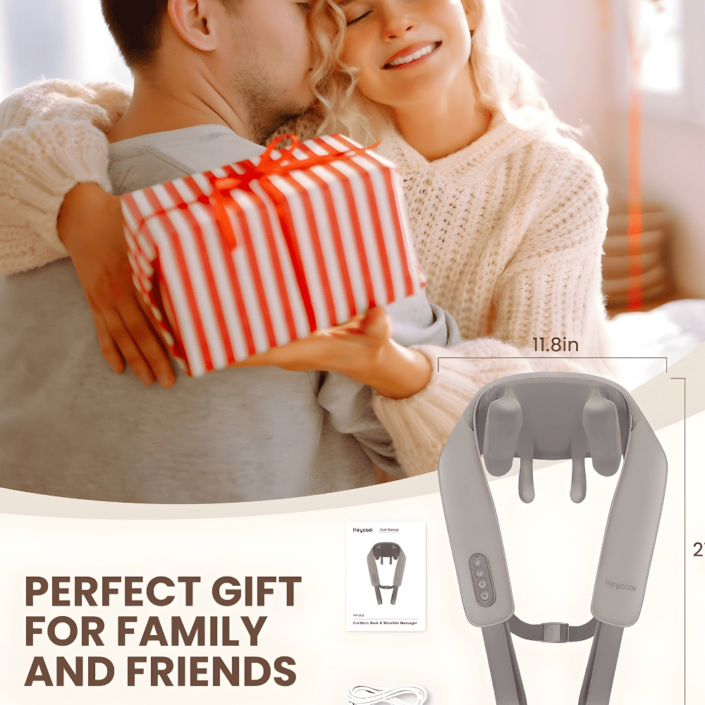 Cordless 4D Neck & Shoulder Massager with Heat - Instant Relief