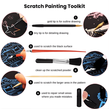 City Night Scratch Art Kit – Reveal Stunning Skylines in Minutes