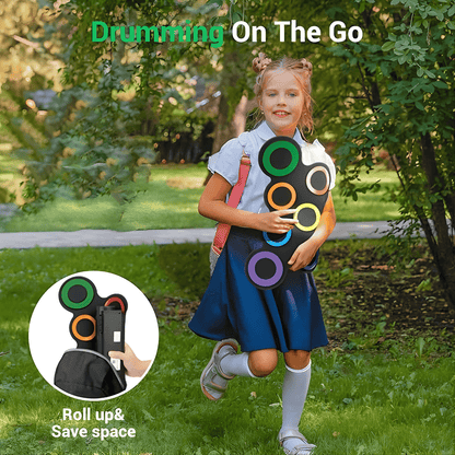 Colorful Roll-Up Electronic Drum Set for Kids