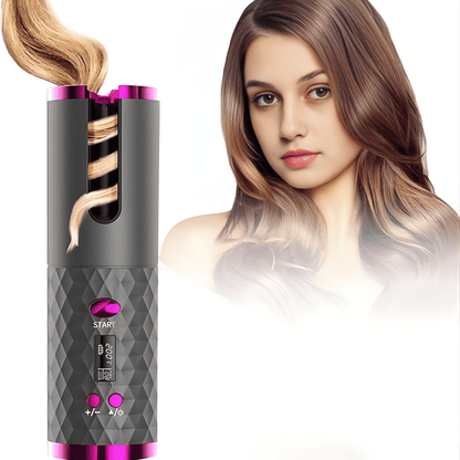 Cordless Automatic Curling Iron with 6 Temps & Timers