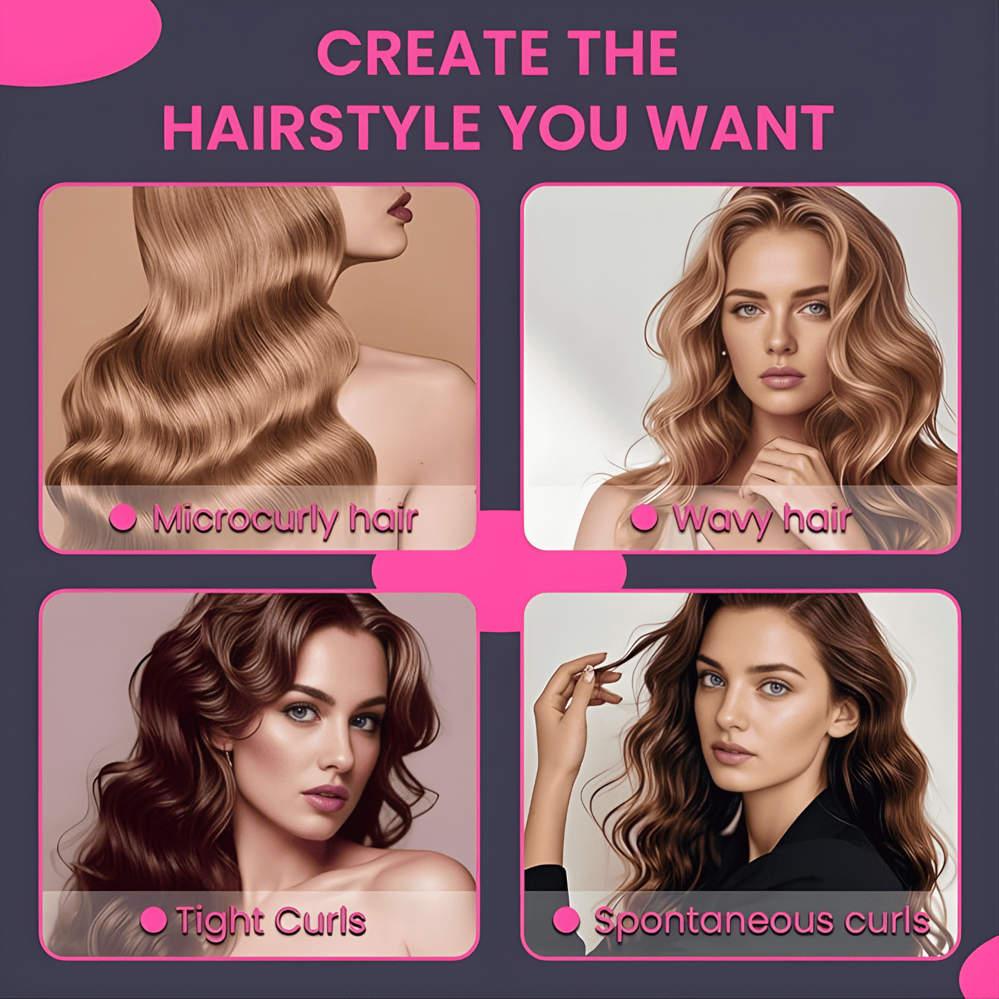 Cordless Automatic Curling Iron with 6 Temps & Timers