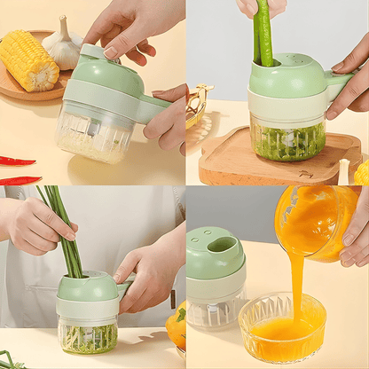 4-in-1 Electric Vegetable Chopper & Food Processor