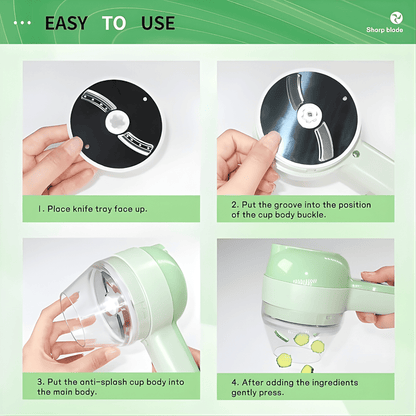 4-in-1 Electric Vegetable Chopper & Food Processor