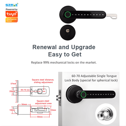 Smart Fingerprint Door Lock with Password & App Control