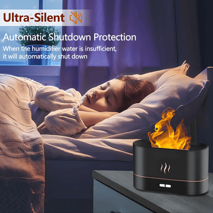 Flame Essential Oil Diffuser with 7-Color LED Lights