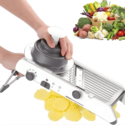 16-in-1 Adjustable Mandoline Slicer with Waffle Cutter