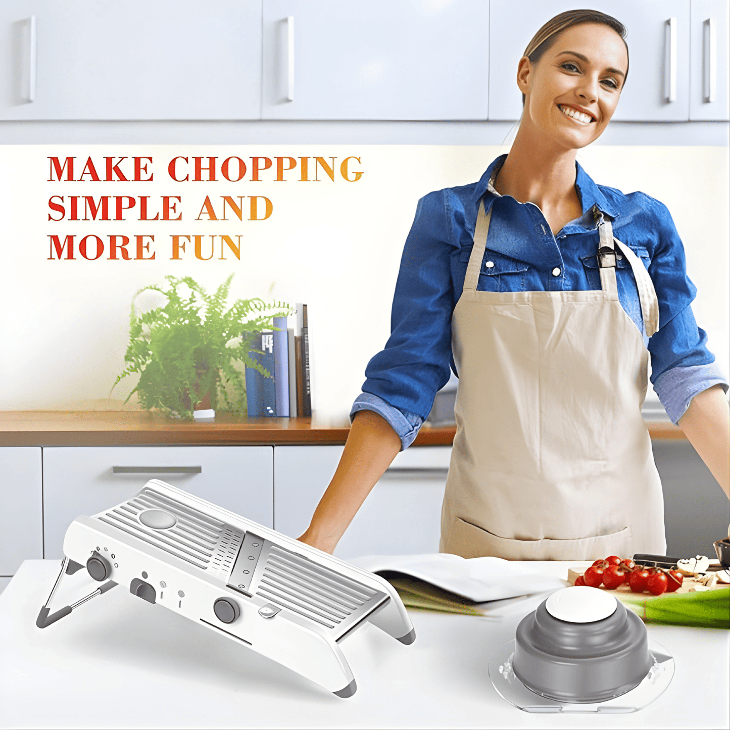 16-in-1 Adjustable Mandoline Slicer with Waffle Cutter