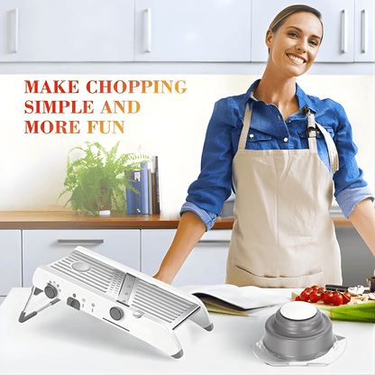 16-in-1 Adjustable Mandoline Slicer with Waffle Cutter