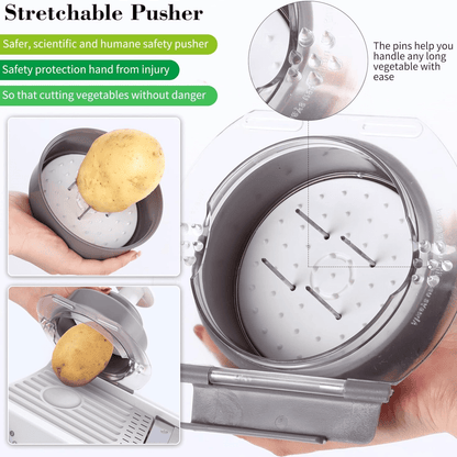 16-in-1 Adjustable Mandoline Slicer with Waffle Cutter