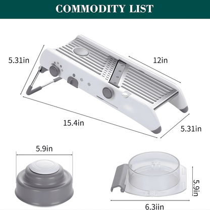 16-in-1 Adjustable Mandoline Slicer with Waffle Cutter