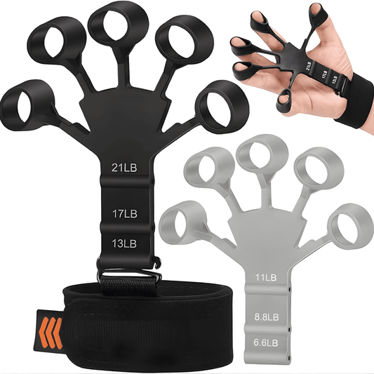 Finger Strengthener - 6 Resistance Levels Hand Grip Trainer for Athletes, Musicians & Therapy