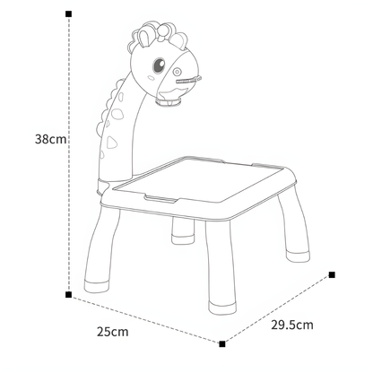 Drawing Projector Mini Table for Kids - Giraffe Design
