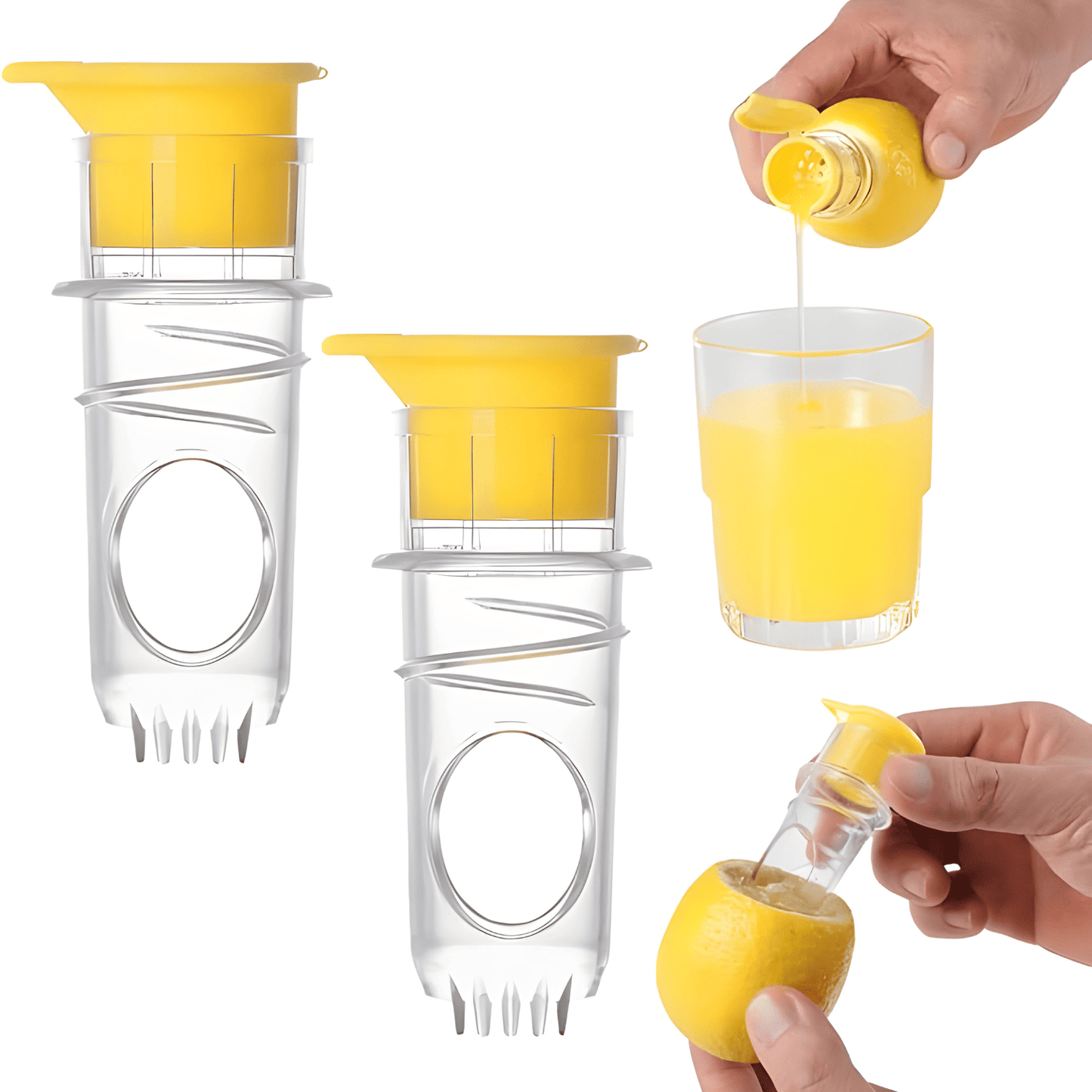 Screw-Top Lemon Squeezer - Portable Citrus Juicer with Filter and Lid