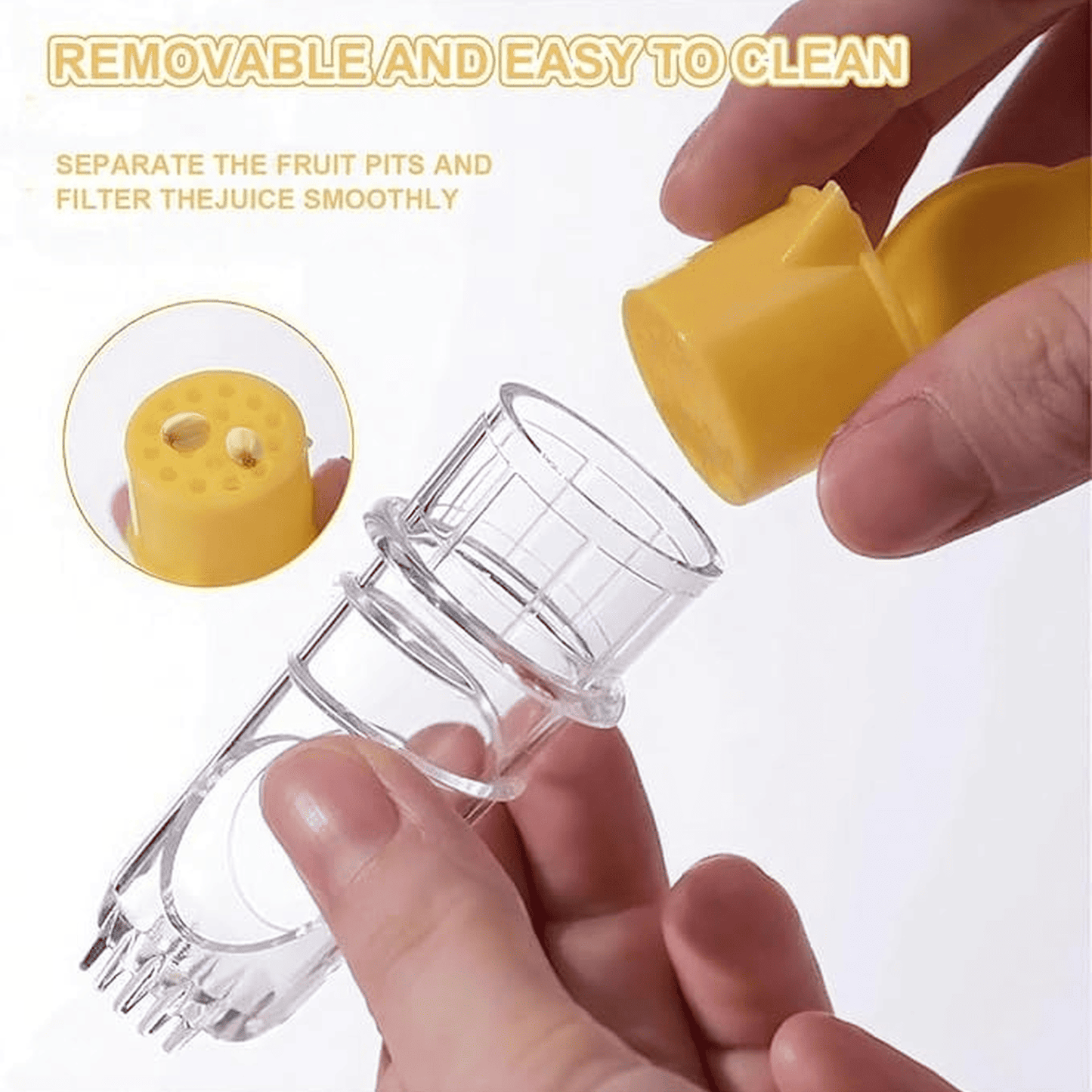 Screw-Top Lemon Squeezer - Portable Citrus Juicer with Filter and Lid