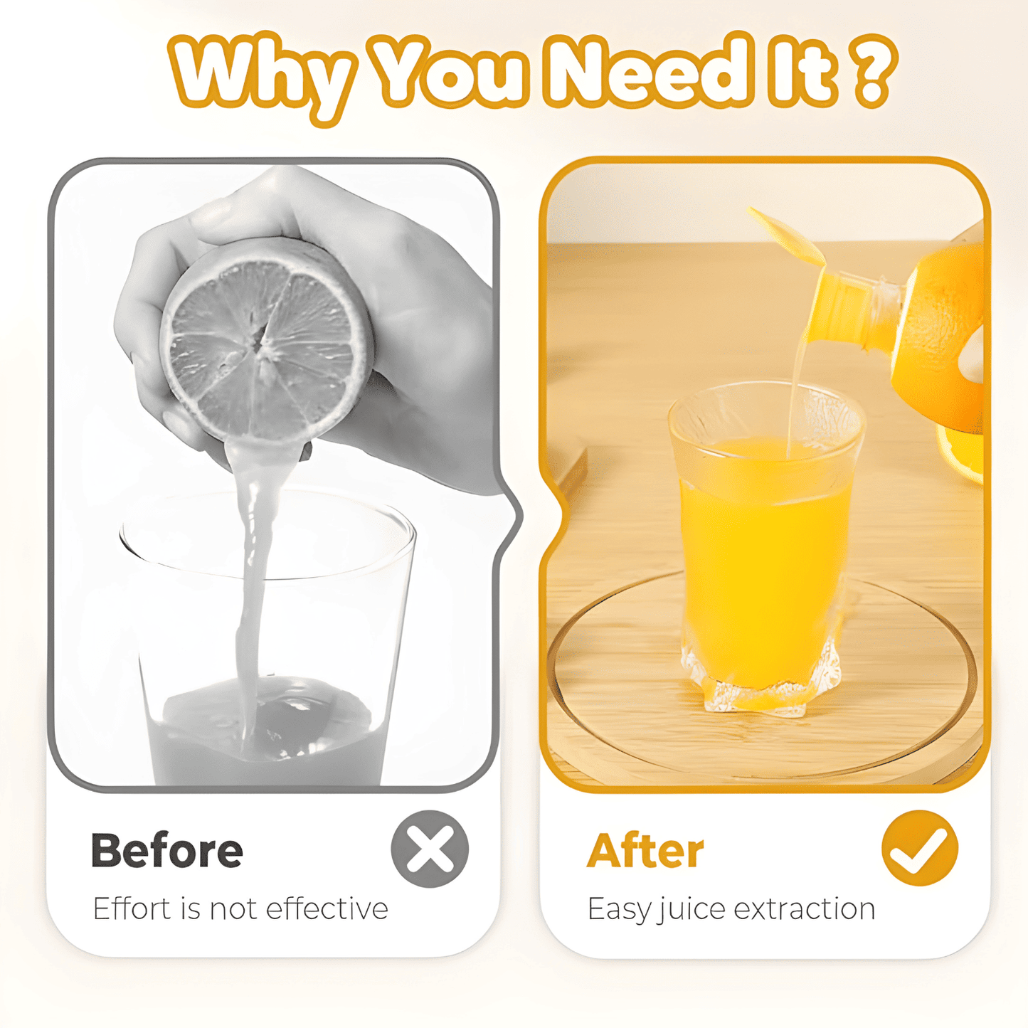 Screw-Top Lemon Squeezer - Portable Citrus Juicer with Filter and Lid