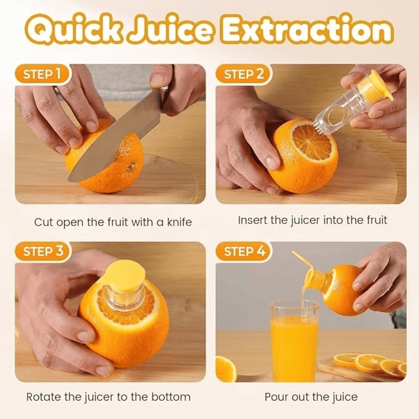 Screw-Top Lemon Squeezer - Portable Citrus Juicer with Filter and Lid
