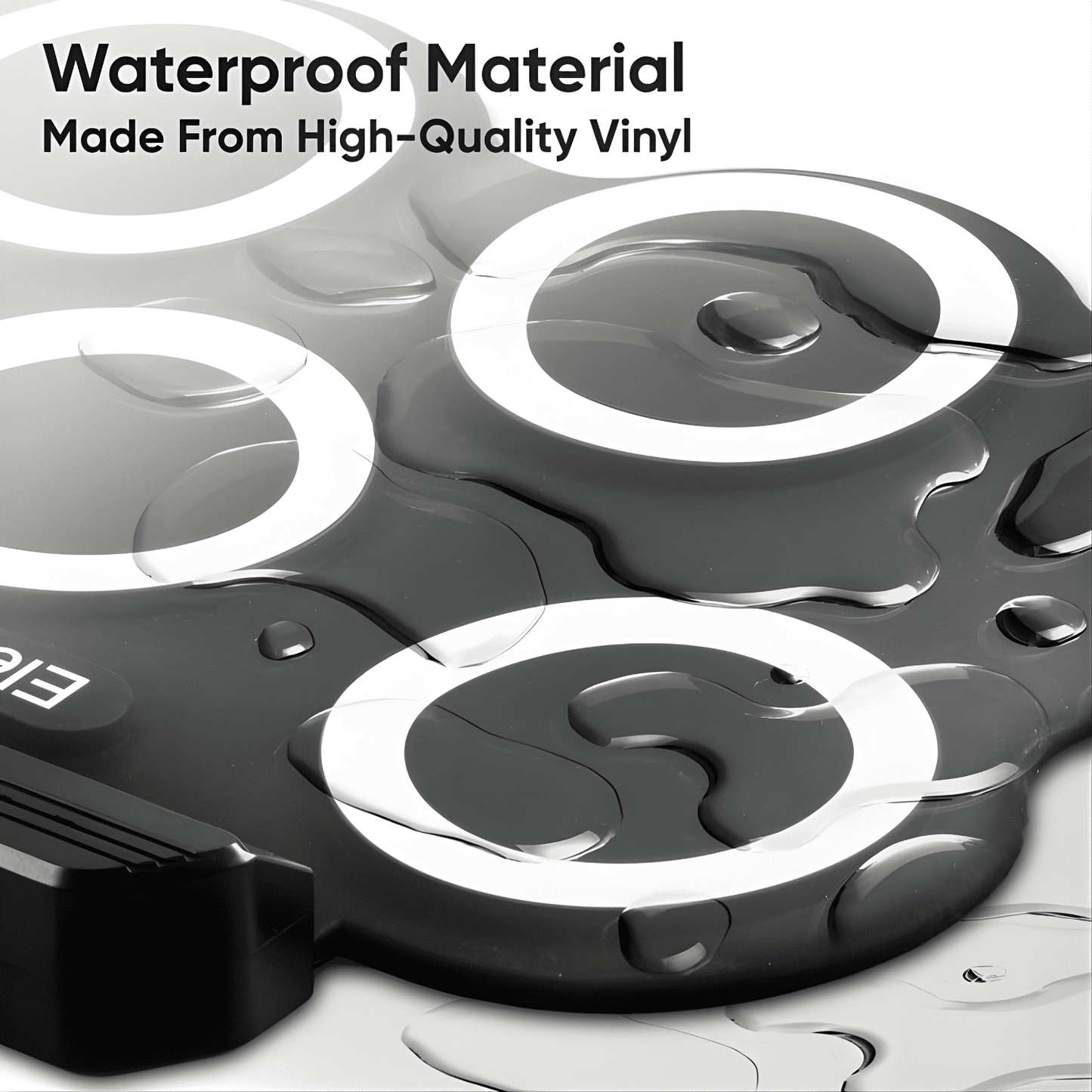 Roll-Up Electronic Drum Set for Kids & Beginners - Black