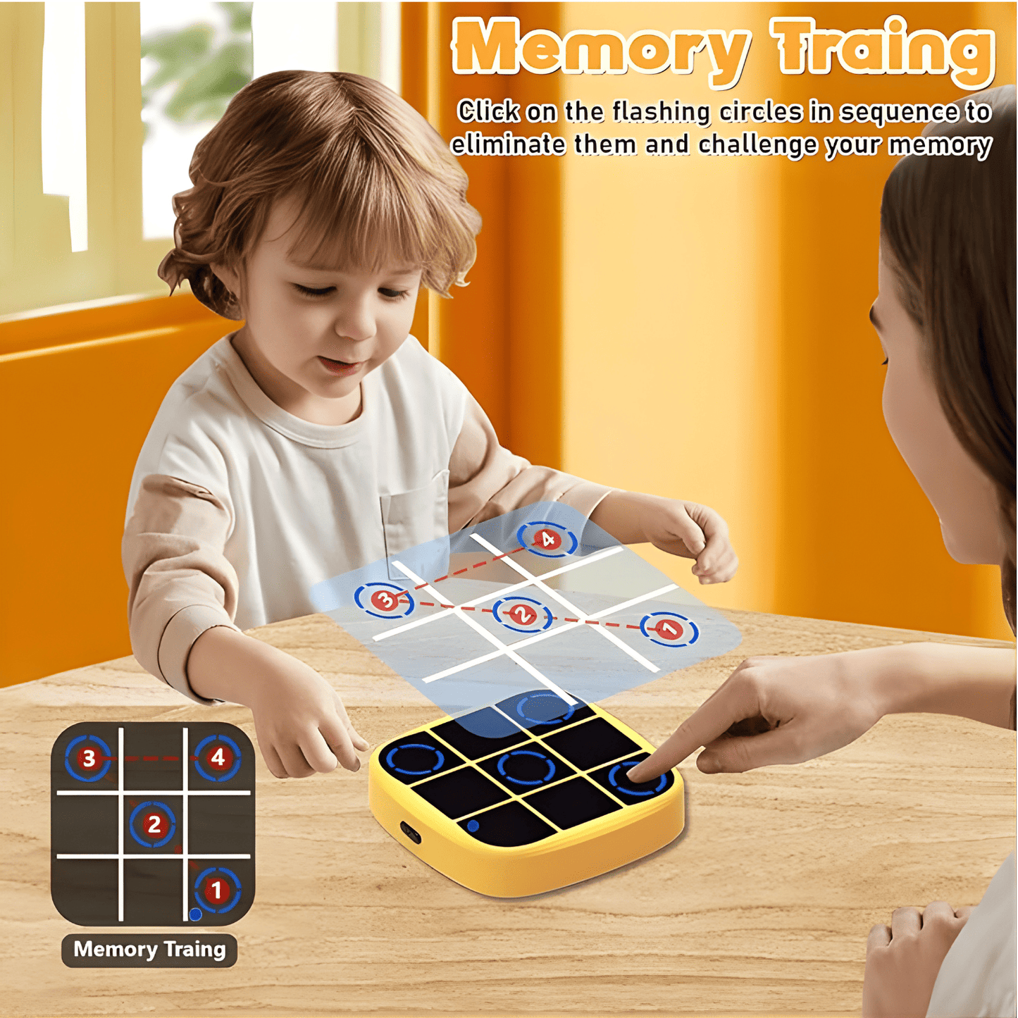4-in-1 Electronic Tic Tac Toe Handheld Game