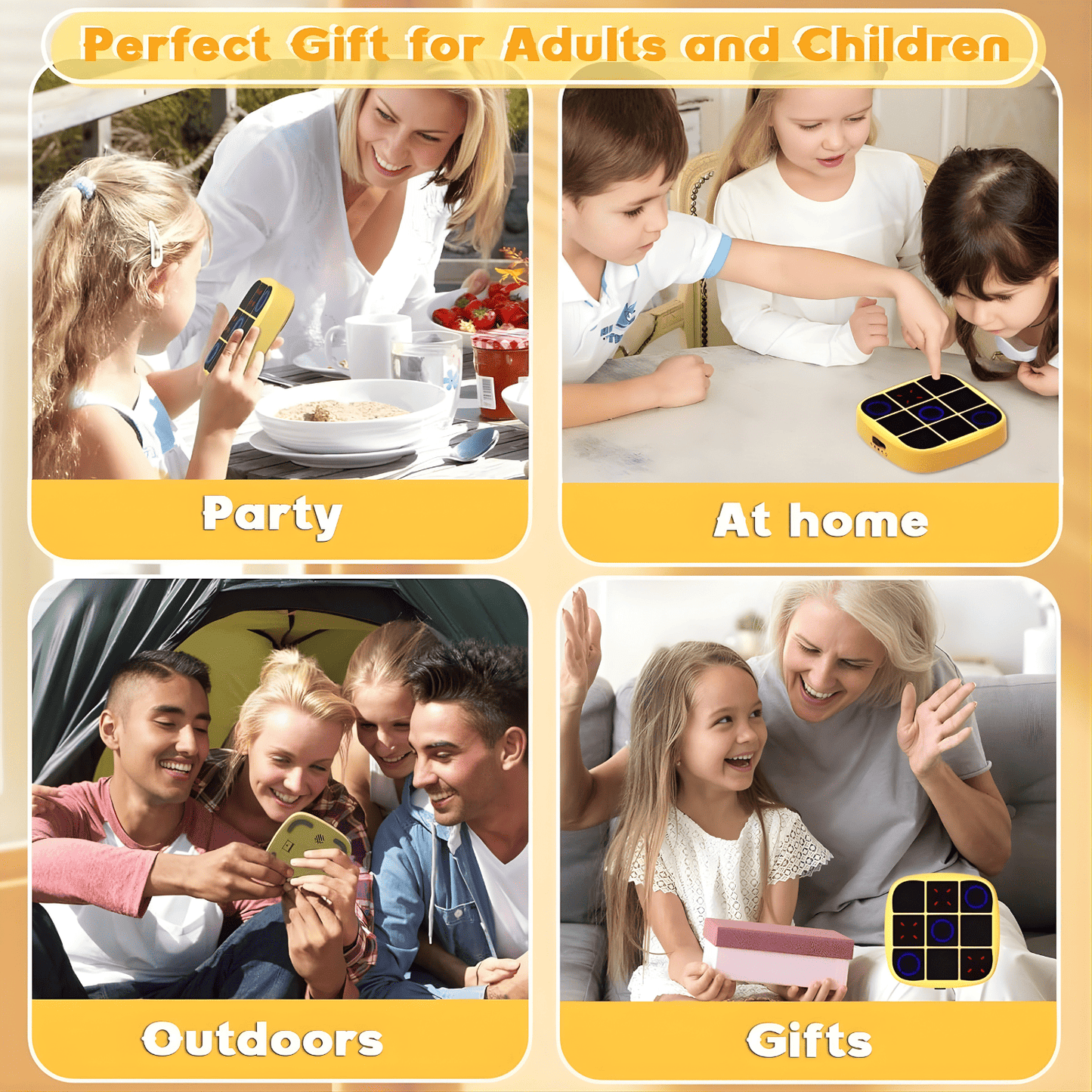 4-in-1 Electronic Tic Tac Toe Handheld Game