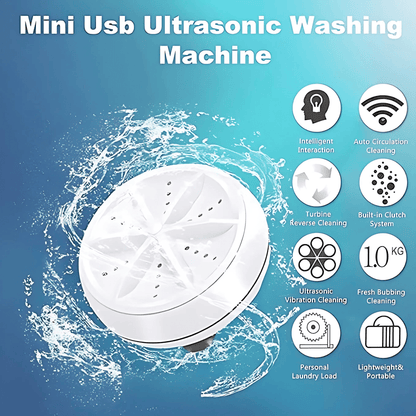 Ultrasonic Portable Washing Machine – Clean Anywhere, Anytime!